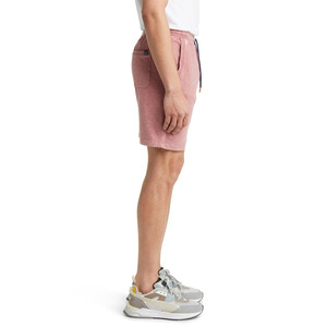 Short de survêtement rose de qualité supérieure délavé à l'acide 100% coton à la mode style High Street avec sérigraphie brodée - Product Image 3