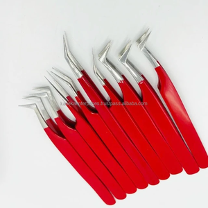 แหนบต่อขนตาสแตนเลสแบบกำหนดเอง ปลายไฟเบอร์ จับถนัดมือ ป้องกันไฟฟ้าสถิต รับผลิตแบรนด์ส่วนตัว สีตามสั่ง อุปกรณ์ต่อขนตา - Product Image 5