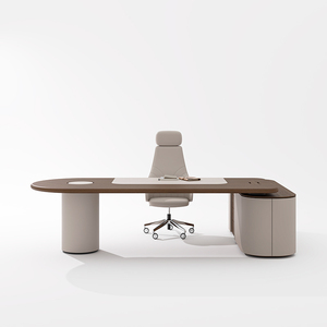 Escritorio <span class=keywords><strong>de</strong></span> oficina ejecutivo <span class=keywords><strong>de</strong></span> lujo en forma <span class=keywords><strong>de</strong></span> L Diseño <span class=keywords><strong>de</strong></span> clase alta para comodidad y estilo - Product Image 2