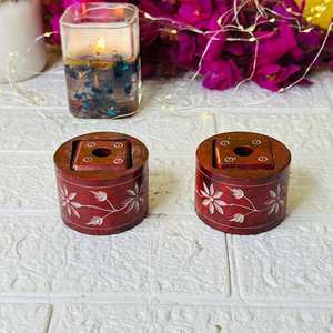 Beau bougeoir d'encens en marbre rouge fabriqué à la main de haute qualité fournisseur indien décoration de la maison beau diffuseur de conception - Product Image 1