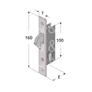 ล็อคสำหรับเสา, กระบอกรูปไข่, ตะขอปิดภาคเรียน, ไม่รวม - Product Image 1