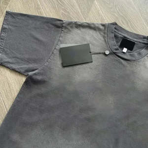 Camisetas personalizadas de algodón de gran tamaño para hombre, ropa de calle en blanco de peso pesado liso de alta calidad, camiseta desgastada lavada con agua ácida para hombre - Product Image 5