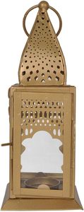 Farol de Vela de Metal de Estilo Marroquí Hecho a Mano en India, Duradero, para Decoración del Hogar en Ramadán, Iluminación Festiva Cálida, Ambiente Interior Diario - Product Image 6