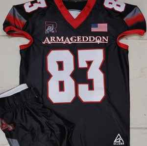 เสื้อเจอร์ซี่ย์ออกแบบเองได้,สำหรับเยาวชนอเมริกันฟุตบอลเครื่องแบบฟุตบอล7v7กระเป๋าเดินทางกางเกงขาสั้น - Product Image 5