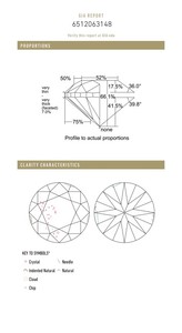 เพชร B2B บริสุทธิ์สำหรับ Gia ได้รับการรับรองจาก Gia เพชรสีขาวหลวมๆ1.00 CT กลม g สี FL ไหลผ่านการตัดตามธรรมชาติ - Product Image 4