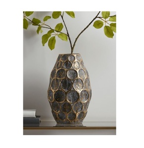 Hlaf Cut En Forme De Table Top Fête De Noël Utilisé Dîner Table Planteur Fleur Vase Top Vente - Product Image 2