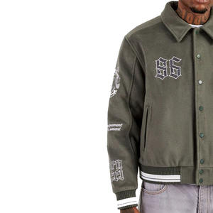 Chaquetas Varsity de Piel de Oveja Antibacterianas de Alta Calidad para Hombre y Mujer, Nuevo Estilo con Cuello Alto, Todas las Tallas y Colores, Lana de Baja Densidad - Product Image 3