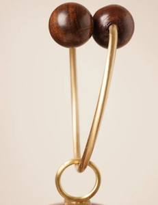 Look de luxe brun artisanal conception de boule pochette en bois sac à main pochette de soirée de l'Inde - Product Image 4