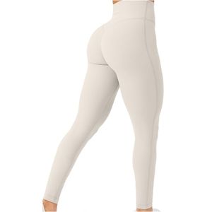 Leggings de yoga et de fitness pour femmes, taille haute, respirants, à cordon de serrage, solides, séchage rapide, légers, pantalons de sport - Product Image 3