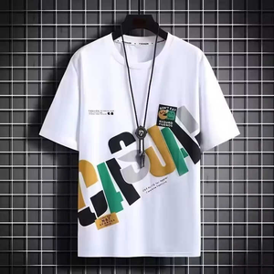 Personnalisable en gros T-Shirt imprimé graphique sportif de haute qualité pour hommes 100% coton à la mode et tissu doux - Product Image 2