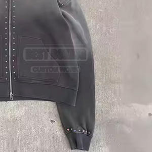 En Low Moq Nuevo diseño de moda Tu propio logotipo Hombres Chándal Trajes Más cálido Chándal de diamantes de imitación para hombres - Product Image 5