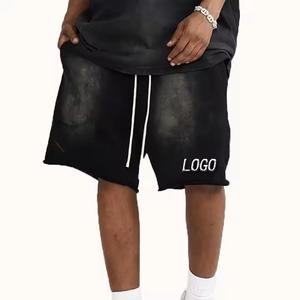 กางเกงขาสั้นผู้ชายผ้าฝ้าย100% แห้งเร็วระบายอากาศได้ดีขนาดสีทึบขายส่งโลโก้ตามสั่ง - Product Image 1