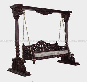 Último diseño de madera de teca Columpio de oro blanco para el hogar tradicional al aire libre/interior indio Jhula mejor madera tallada columpio venta EE. UU. - Product Image 3