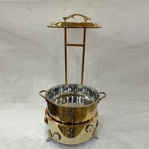 Chauffe-plat de luxe pour aliments usagés support carré four à buffet de restaurant plats de chauffe-plats en acier inoxydable pour décoration de nourriture de mariage - Product Image 2