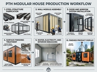 Maison conteneur modulaire portable de luxe 30FT, structure en acier robuste, moderne, extensible, 2, 3 ou 4 chambres, pour hôtel