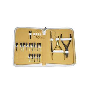 Kit d'outils d'extension de cheveux professionnel et Micro Links Hair Extensions en kit d'extension de conception personnalisée de couleur unique solide - Product Image 6