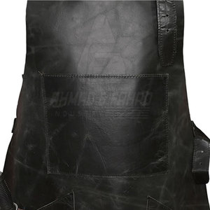 Tablier professionnel en cuir style veste pour homme, personnalisable, durable, pour barbecue, atelier, artisanat, ajustement confortable et réglable - Product Image 4