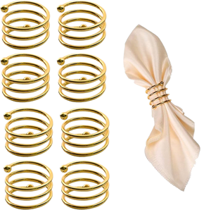 Anillo Decorativo para Servilletas de Mesa, Ideal para Arreglos de Mesa en Eventos, Recepciones en el Hogar y Comidas de Celebración Especiales - Product Image 6