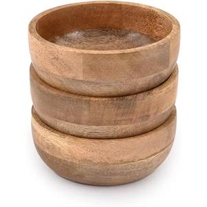 Vente chaude Bol à salade naturel réutilisable avec logo personnalisé écologique Bol à pâte en bois d'acacia de l'exportateur indien - Product Image 2