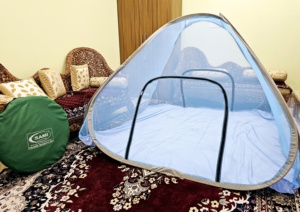 Mosquitero Plegable de Poliéster (Cama Doble King Size con Base de Tela Autoportante para Todas las Estaciones 7x7FT Multicolor) - Product Image 3