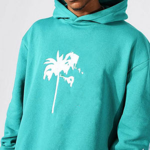 Casual TracksuitPuff estampado Flexible logotipo personalizado Flare chándal 100 algodón crudo dobladillo acampanado pantalones de chándal C - Product Image 6