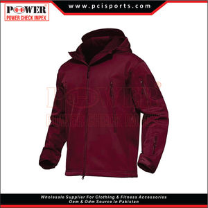 Chaqueta Softshell de lana para senderismo de entrenamiento táctico personalizado de invierno, chaqueta acolchada de talla grande para exteriores para hombre - Product Image 6