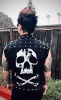 Gilet de motard en denim avec patchs, veste en jean pour motard, veste en denim pour homme, gilet personnalisé disponible dans toutes les couleurs et tous les designs