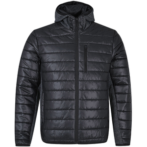 Chaqueta acolchada ligera personalizable para invierno al aire libre a prueba de viento transpirable cuello levantado cómodo cierre de cremallera de lona sólido - Product Image 1