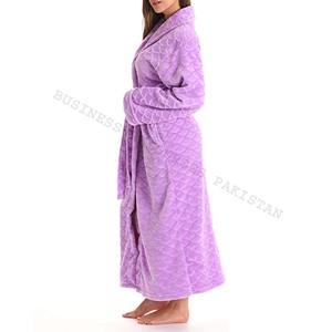 Bata de baño de terciopelo de calidad personalizada de último diseño Material de lana Premium bata de baño caliente - Product Image 5