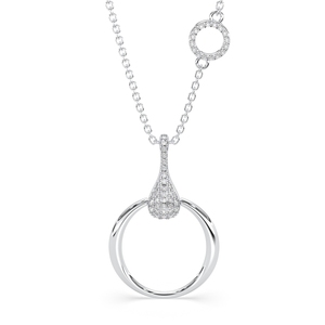 Collar con colgante brillante de Zirconia cúbica con forma de Plata de Ley 925 de estilo Vintage, regalo chapado en oro para mujer, joyería Calista - Product Image 1