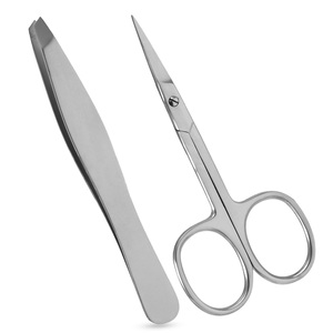 Pinzas para cejas de Punta inclinada a granel para desplumar, pinzas afiladas para dar forma a las cejas, tijeras para cejas de acero inoxidable, fácil agarre - Product Image 6