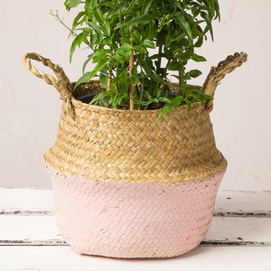 Accessoire de chambre à coucher organisateur de stockage en fibre d'herbe de mer naturelle panier de ventre en jonc de mer pliable en gros - Product Image 1