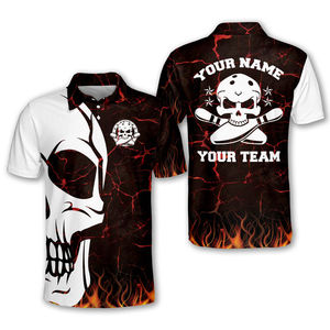 Polo de bowling de qualité supérieure, tricoté, imprimé sportif, sublimation personnalisée, pour homme, séchage rapide, imperméable, 100% polyester, personnalisé - Product Image 1