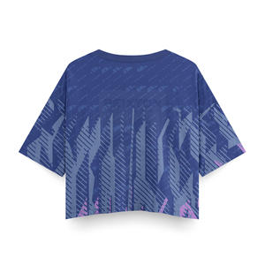 Wholesale Trendy Summer Cotton T-<b>Shirt</b> Custom OEM Eco-Friendly <b>Loose</b> Fit Printed Crop Tops <b>for</b> <b>Women</b> Fashion Tee - Product Image 2