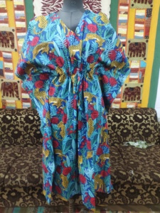 Kaftan largo y túnica con estampado de animales para mujer, vestido de algodón indio elegante, ropa de verano informal, ropa de fiesta cómoda - Product Image 5