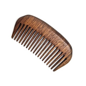 Peine de moda profesional para el hogar, madera Natural duradera, ligero y saludable para el cabello, peine de madera de dientes anchos - Product Image 2