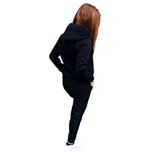 Vente en gros de sweat-shirts à capuche en polaire surdimensionnés de haute qualité, à fermeture éclair, manches longues, logo sur le devant, streetwear, couleur unie pour les vêtements de printemps et d'hiver - Product Image 6