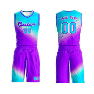 ชุดกีฬาทีมบาสเก็ตบอลเสื้อเจอร์ซีย์แบบใหม่ชุดเสื้อผ้ากีฬาแบบสั่งตัดขนาดพิเศษระบายอากาศ - Product Image 1