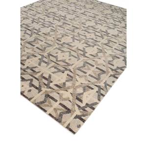 พรมขนสัตว์ถักมือ Erbe สีเทาและสีดำ ลายเรขาคณิต ทอแบบเรียบ สำหรับห้องนั่งเล่น ห้องโถง ทางเดิน รูปทรงสี่เหลี่ยมผืนผ้า พรมปอกระเจา-GS-1087 - Product Image 2