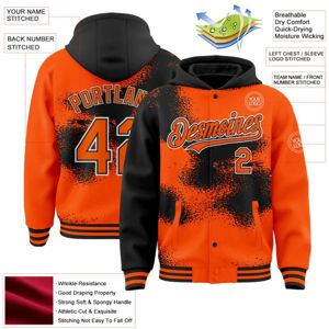 New Sports Hoodie Latest Design Custom Made Sports <b>Orange</b> Sublimation Print Hoodie Custom Sports Wear <b>Men</b> Jogging <b>Hoodies</b> - Product Image 2