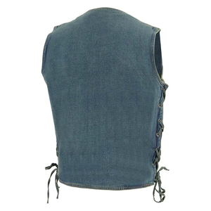 เสื้อกั๊กยีนส์คุณภาพสูงสั่งทำพิเศษ สไตล์ลำลองสำหรับฤดูใบไม้ร่วง คอลเลคชั่นนักขี่มอเตอร์ไซค์ ผลิตจากผ้าฝ้าย 100% ระบายอากาศได้ดี ส่งตรงจากโรงงาน - Product Image 4