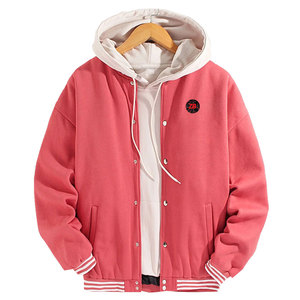 Veste Letterman à col montant pour hommes, imprimée avec logo personnalisé, style de rue, meilleur matériau pour l'hiver rempli de duvet écologique - Product Image 1