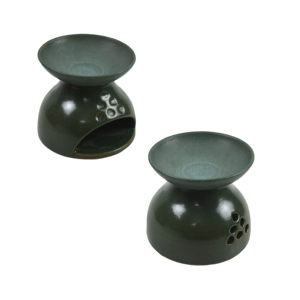 Thanh Lịch Gốm Hương Thơm Khuếch Tán Phong Cách Phương Đông Gốm Kết Hợp Hương Burner Lá Thiết Kế Chất Lượng Tốt Nhất Khuếch Tán Giá Bán Buôn - Product Image 4