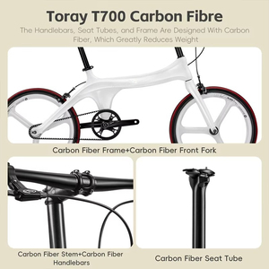 SUNREMO Vélo de course <span class=keywords><strong>BMX</strong></span> monovitesse 20 pouces en fibre de carbone léger, durable et portable, nouveau modèle, facile à contrôler - Product Image 3