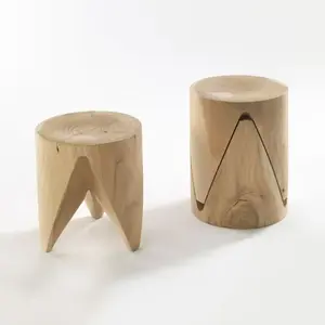 Taburete de madera maciza de alta calidad más vendido, muebles para el hogar de diseño único para comedor, dormitorio al aire libre, uso hecho a mano en Vietnam - Product Image 5