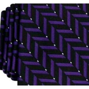 Alfani Men's Slim Geometric <b>Tie</b> <b>Purple</b> 100% Silk and Wool Regular Size for Gifts Packed in a Gift Box - Product Image 3