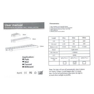 Lampes solaires 5W à double face pour panneaux publicitaires et poteaux de jardin, éclairage pour enseignes immobilières, source LED IP65, stock disponible - Product Image 3