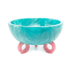 Epoxy Resin Bowl for Multiple Uses | Blue Bow | Gift Handmade Salad Bowl Fruit Storage Home <b>Dinnerware</b> - Product Image 6