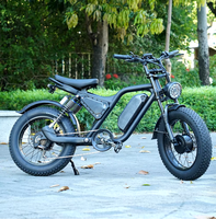 Ban sepeda gunung elektrik, ban sepeda gunung elektrik, motor ganda 1500w, rem cakram paduan aluminium, ban sepeda lemak 20*4.0 inci
