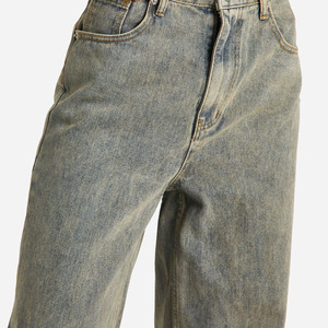 กางเกงยีนส์ทรงตรงเอวกลางสำหรับผู้หญิง ทรงปกติ สไตล์ออกกำลังกาย แฟชั่นทันสมัย คุณภาพดี มีซิป รู โบว์ พู่ห้อย ผู้ผลิตจากปากีสถาน - Product Image 4